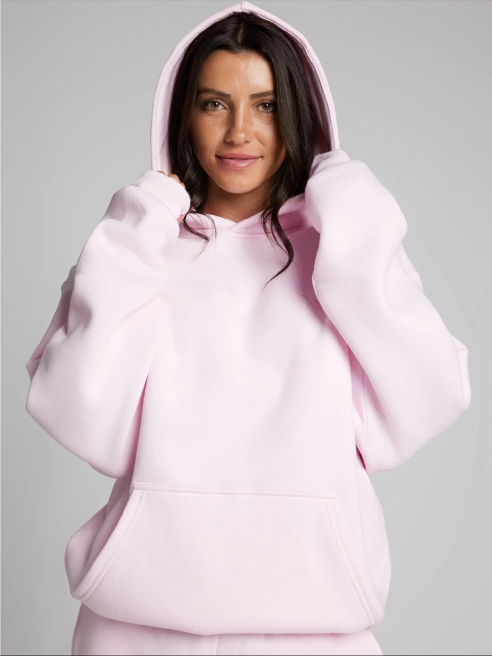 Comfrt Women’s Oversized Pink Hoodie and Sweatpants Set